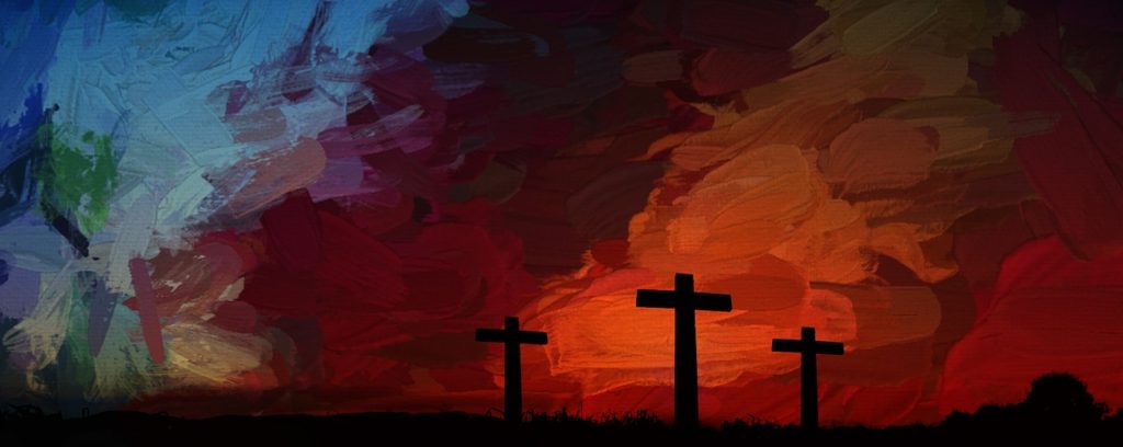 Easter art, 3 crosses