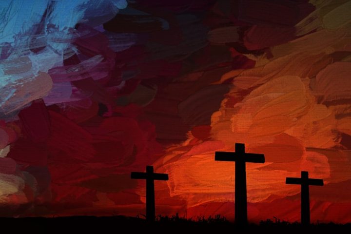 Easter art, 3 crosses